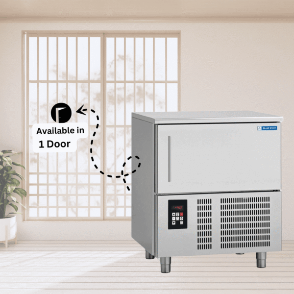blue star blast freezer bf05g 5 pan g series vertical blast freezer 18 kg chilling automatic defrost (bf05g)