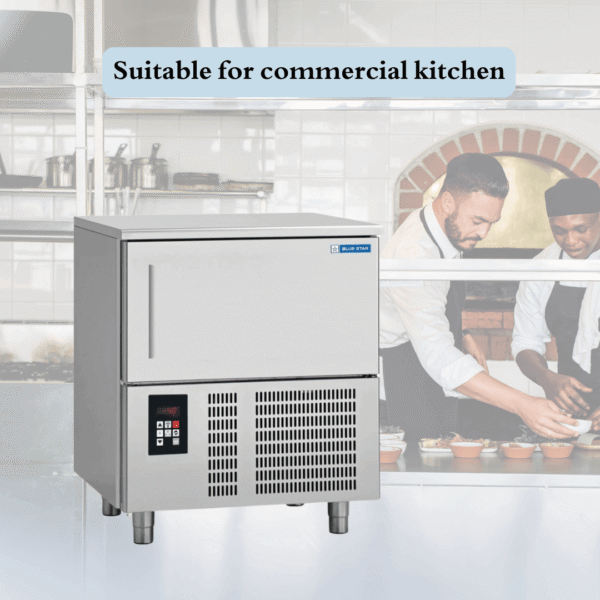 blue star blast freezer bf05g 5 pan g series vertical blast freezer 18 kg chilling automatic defrost (bf05g)