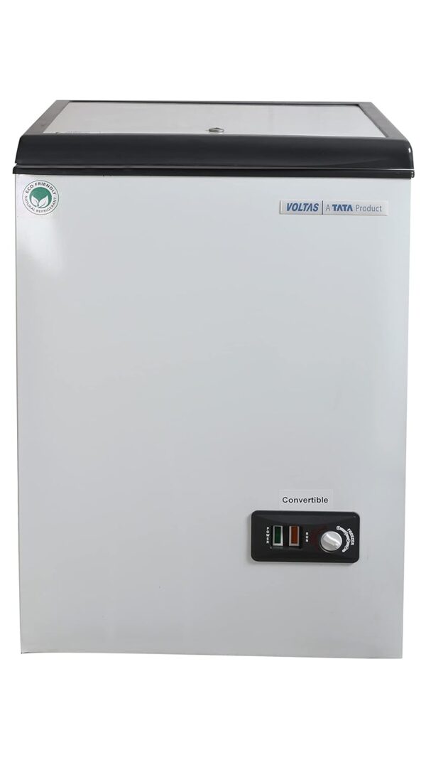 voltas cf ht 100 sd v chest freezer 100 litre deep freezer single door convertible white