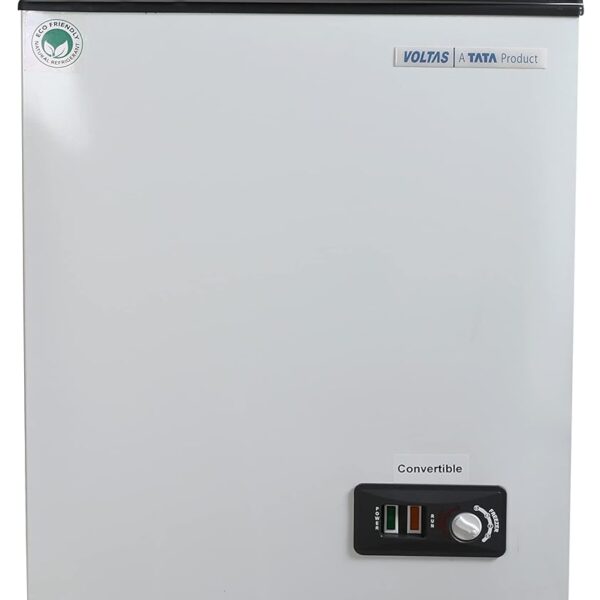 voltas cf ht 100 sd v chest freezer 100 litre deep freezer single door convertible white