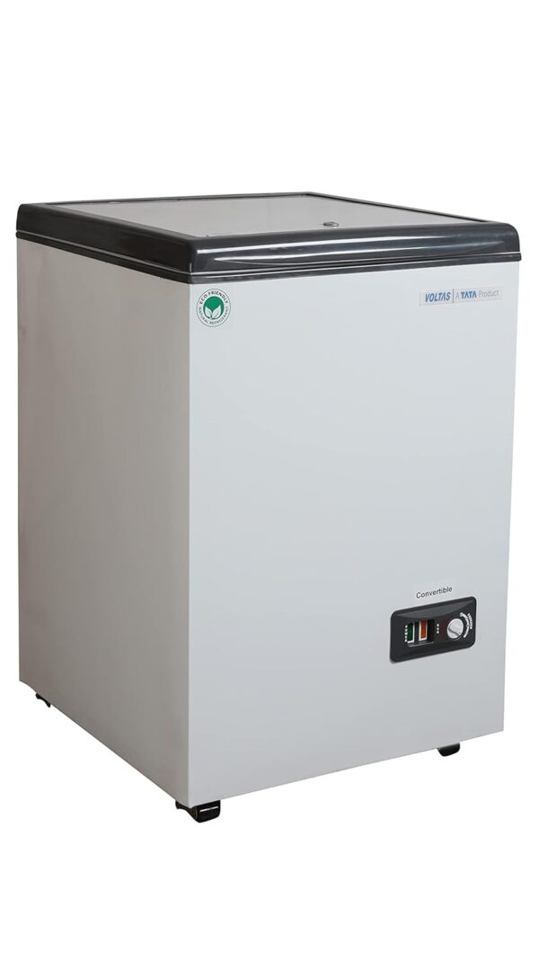 voltas cf ht 100 sd v chest freezer 100 litre deep freezer single door convertible white