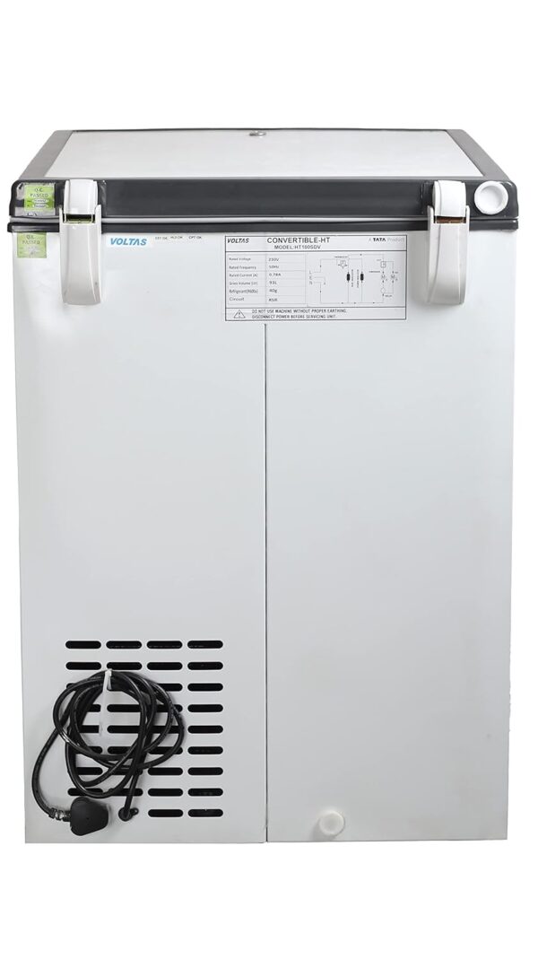 voltas cf ht 100 sd v chest freezer 100 litre deep freezer single door convertible white