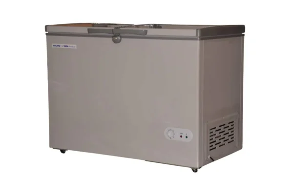 voltas deep freezer 320 litre convertible double door deep freezer cfht320dd grey